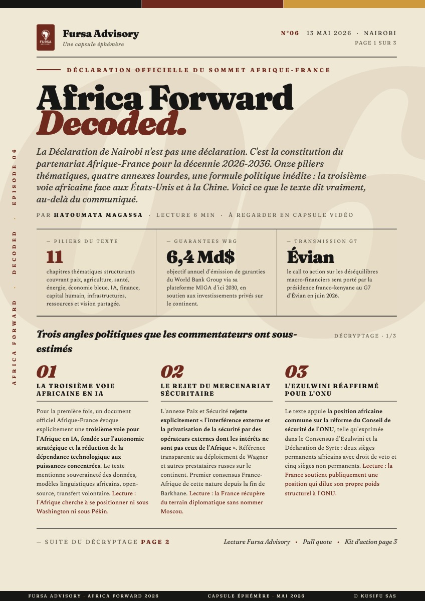 Aperçu — Africa Forward Decoded — N°06